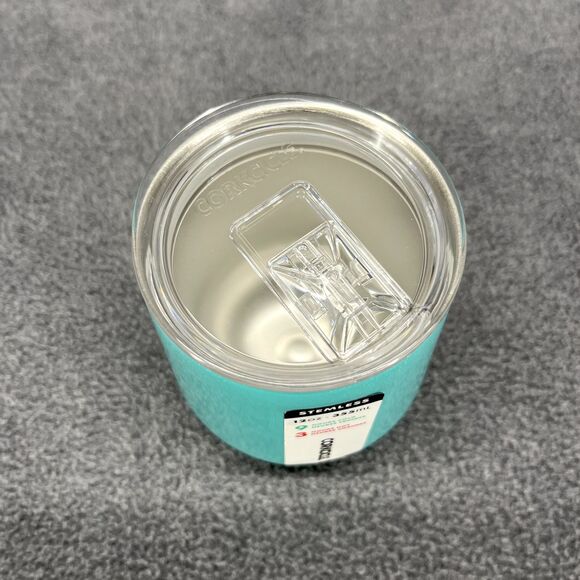 Corkcicle Stemless Cup Tael Aqua Glitter Insulated Wine Glass cold hot 12 oz - Picture 5 of 8